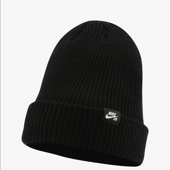 NIKE SB FISHERMAN BEANIE BLACK. - Picture 3 of 8